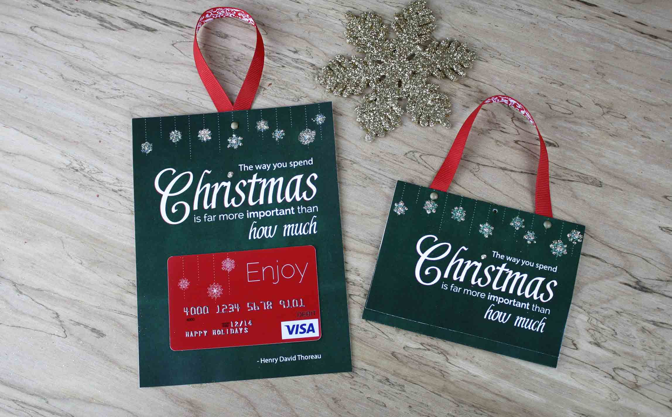 Free Printable| Gift Card Holder Spend Christmas - Create Greeting Cards Online Free Printable