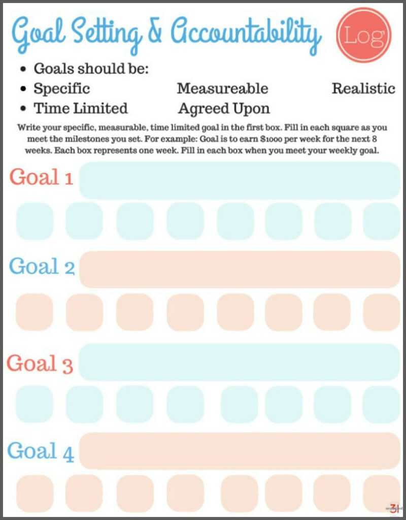 Free Printable Goal Setting Worksheets - Organized 31 - Free Printable Goal Setting Worksheets For Students