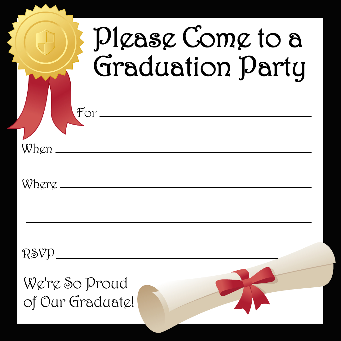 Free Printable Graduation Party Invitations | High School Graduation - Free Printable Graduation Invitations 2014