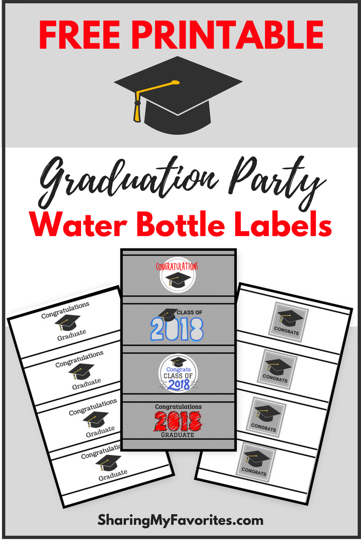 Free Printable Graduation Party Water Bottle Labels - Free Printable Water Bottle Labels Graduation
