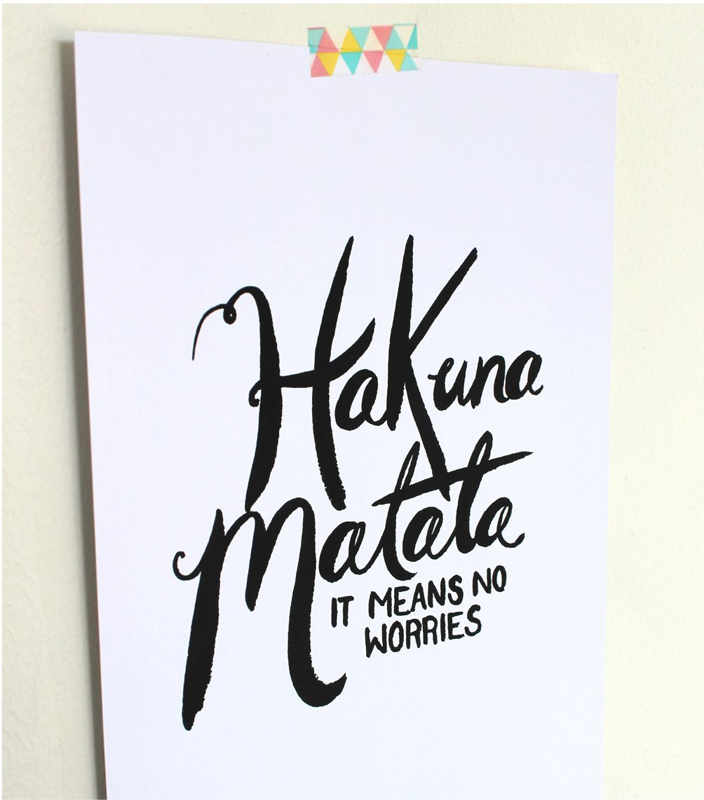 Free Printable: Hakuna Matata Quote | Quotes | Pinterest | Free - Free Printable Wall Art Quotes