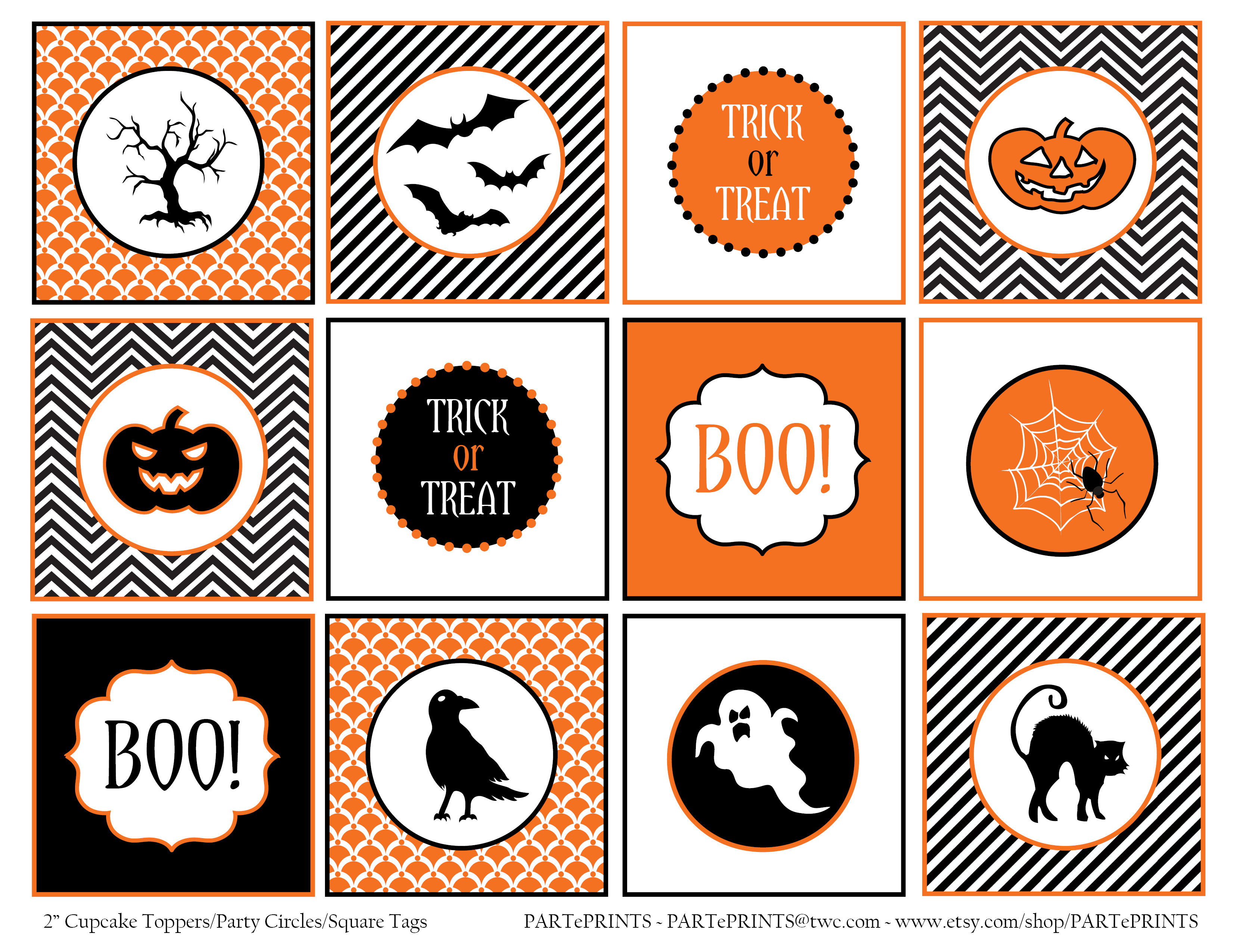Free Printable Halloween Circle Tags | Halloween Arts - Free Printable Halloween Tags