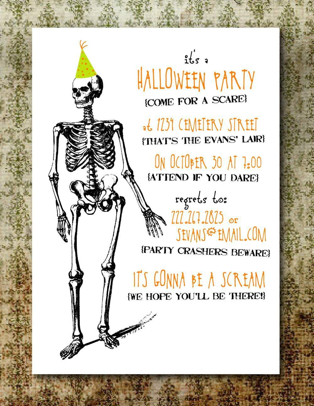 Free Printable Halloween Invitation Templates | Free Printable - Free Printable Halloween Invitations For Adults