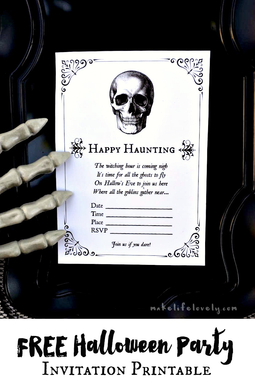 Free Printable Halloween Invitations For Your Spooky Soiree - Free Printable Halloween Party Invitations