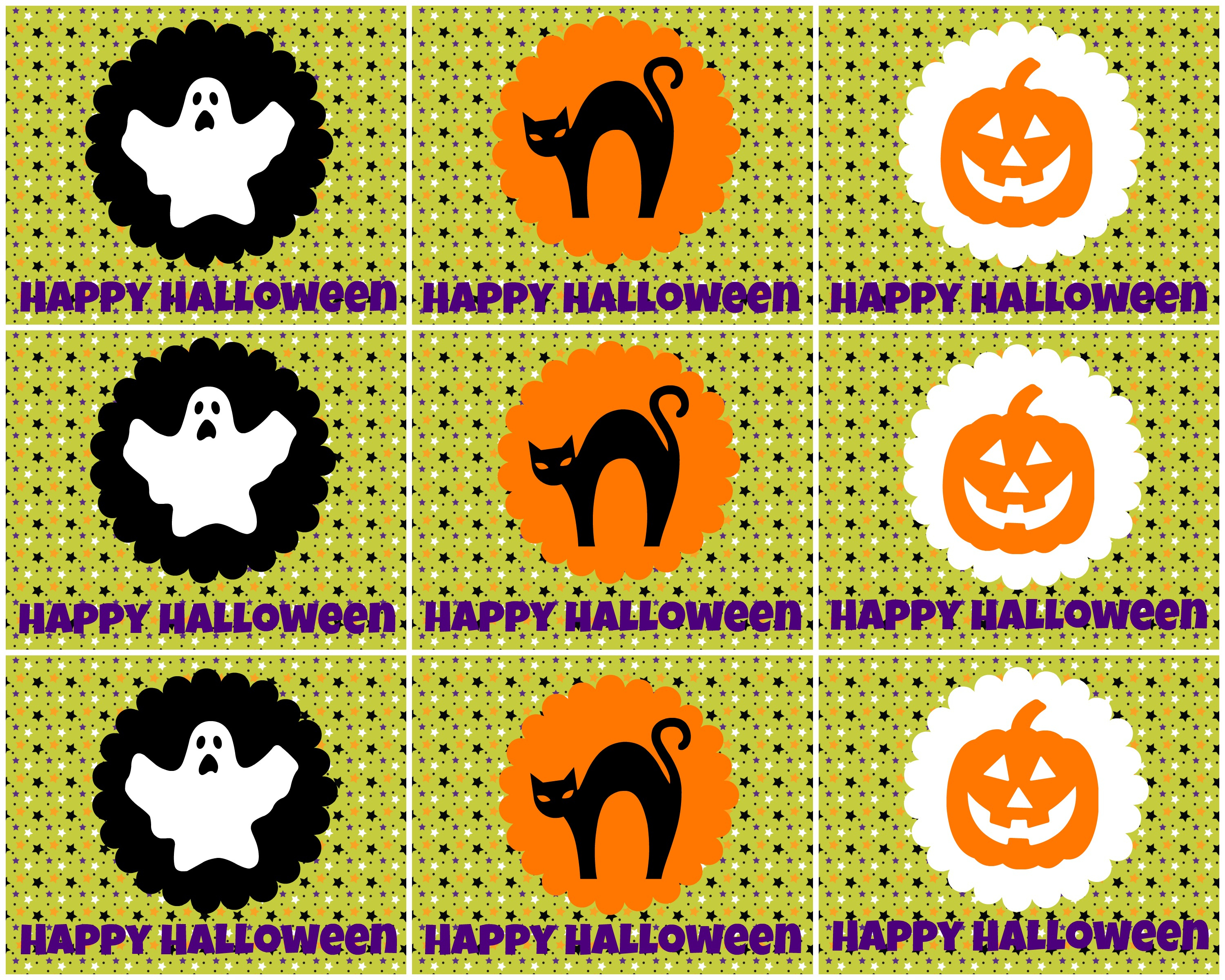 Free Printable Halloween Tags -- For Treat Bags, Labels, And More - Free Printable Halloween Tags