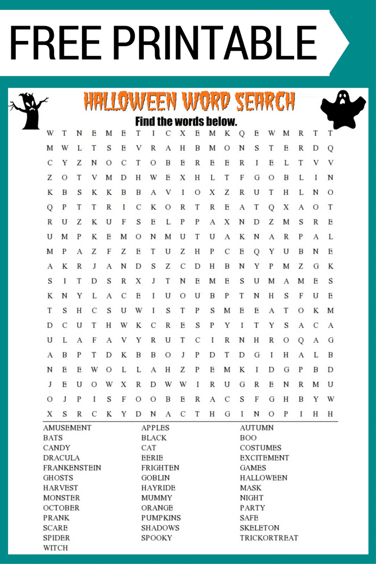 Free Printable Halloween Word Search Sheets - 2.5.hus-Noorderpad.de • - Free Printable Halloween Puzzles
