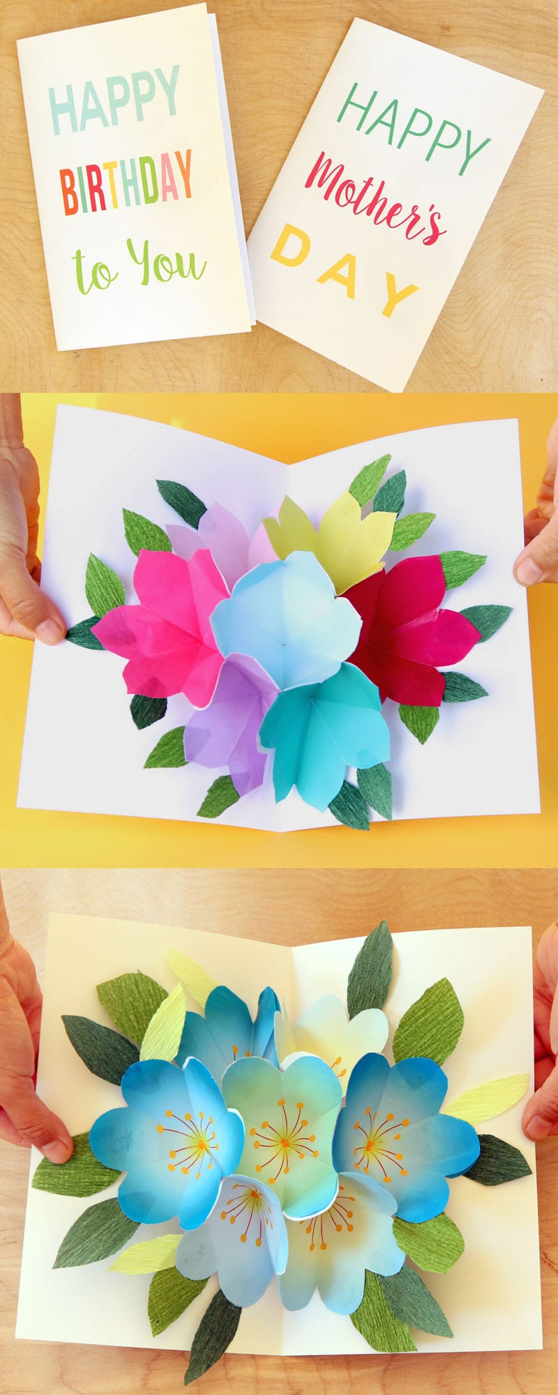 Free Printable Happy Birthday Card With Pop Up Bouquet - A Piece Of - Create Greeting Cards Online Free Printable