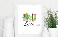 Free Printable! Hello Cactus Printable | Riss Home Design | Home – Free Printable Cactus