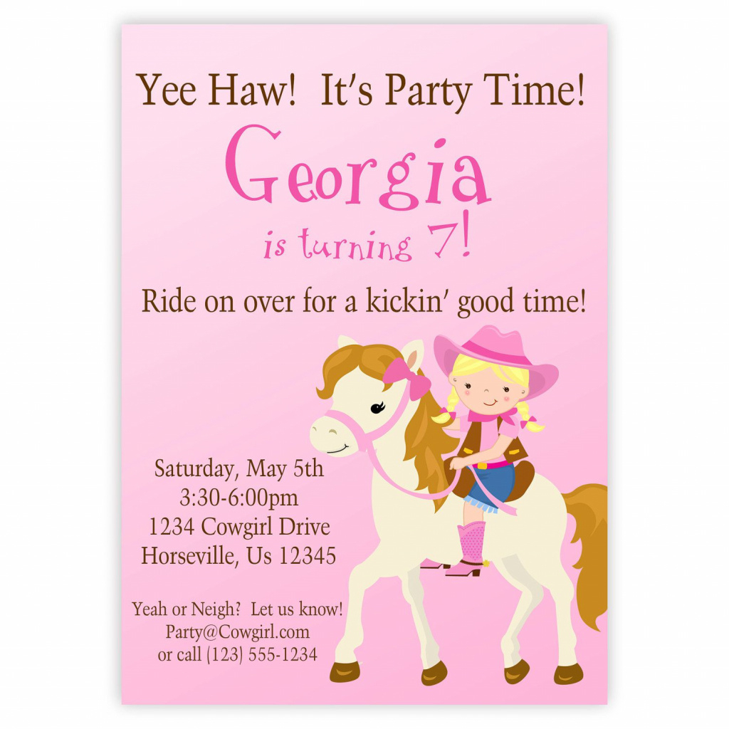 Free Printable Horse Themed Birthday Party Invitations | Free Printable - Free Printable Horse Themed Birthday Party Invitations