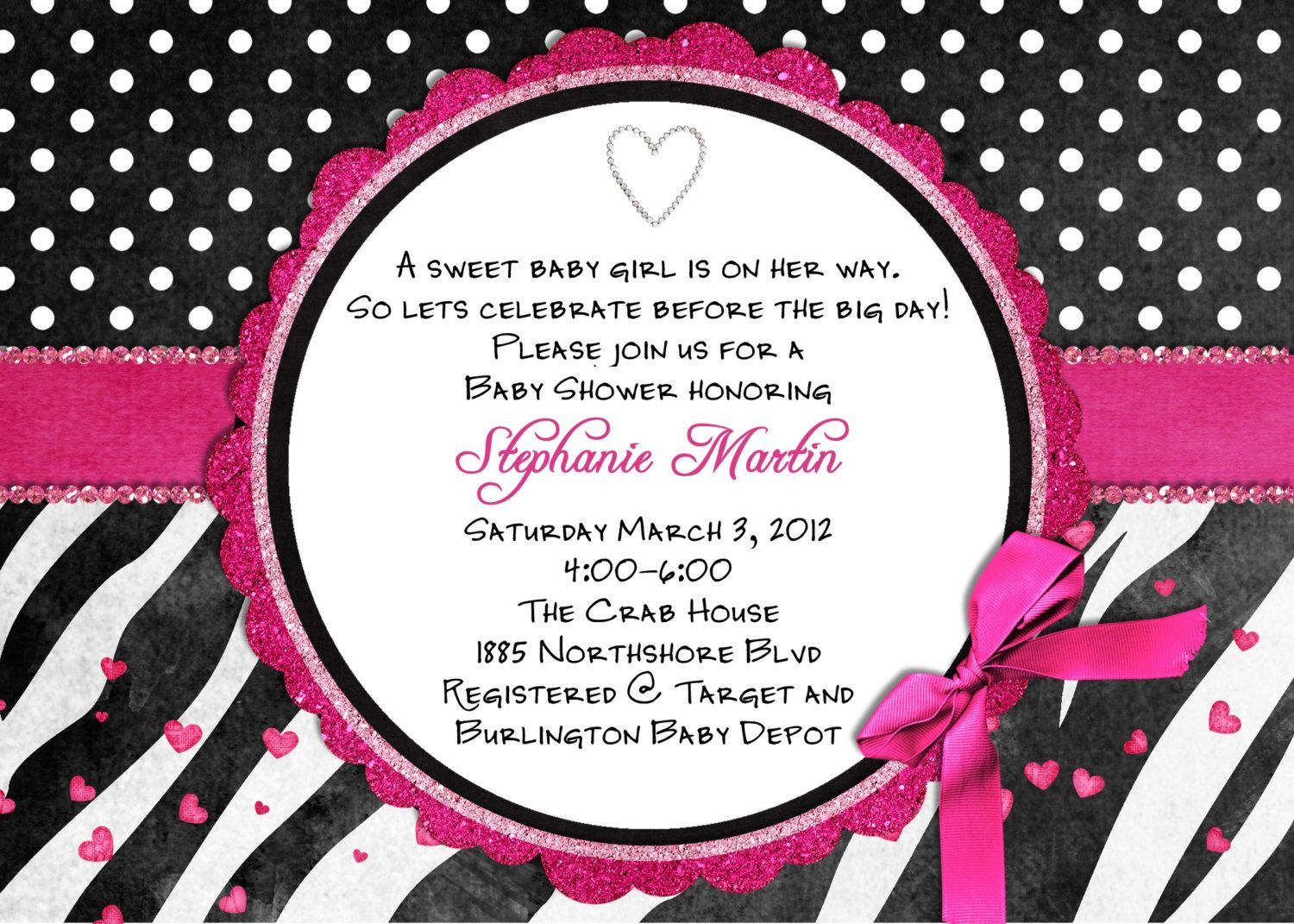 Free Printable Hot Pink Zebra Invitations | Free Printable Zebra - Free Printable Animal Print Birthday Invitations