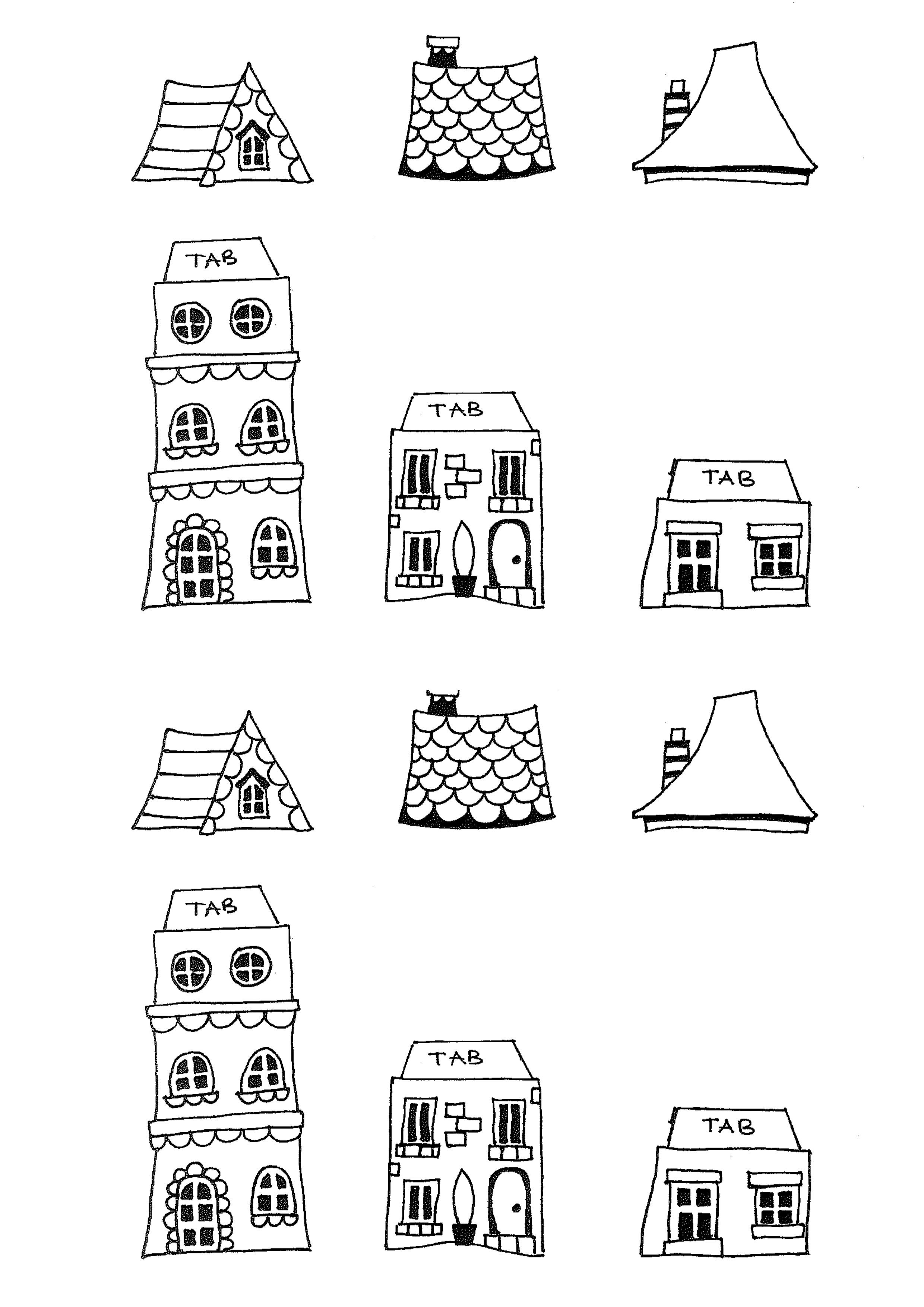 Free Printable House Templates | Doodles And Type | New Home Cards - Free Printable Card Templates