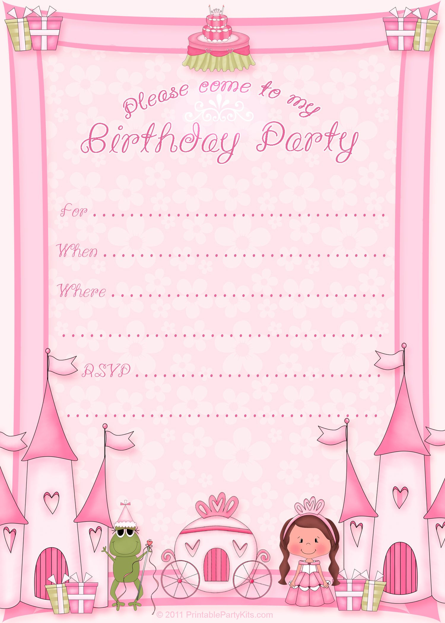 Free Printable Invitation. Pinned For Kidfolio, The Parenting Mobile - Free Princess Printable Invitations