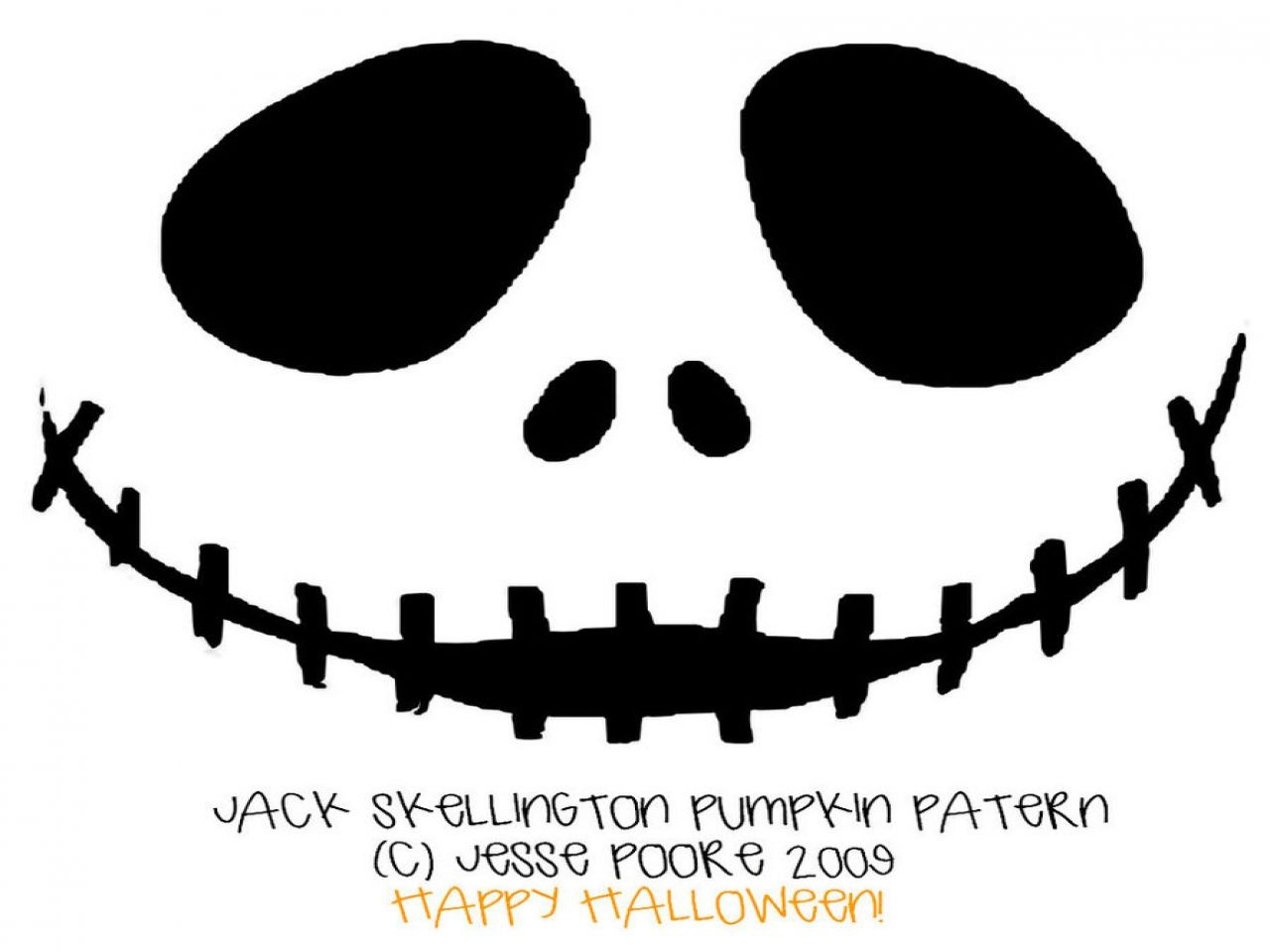Free Printable Jack Skellington Pumpkin Carving Stencil Templates - Jack Skellington Stencil Free Printable