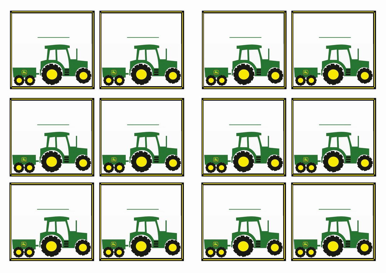 Free Printable John Deer Tractor Themed Name Tags | Themed Name Tags - Free Printable John Deere Food Labels