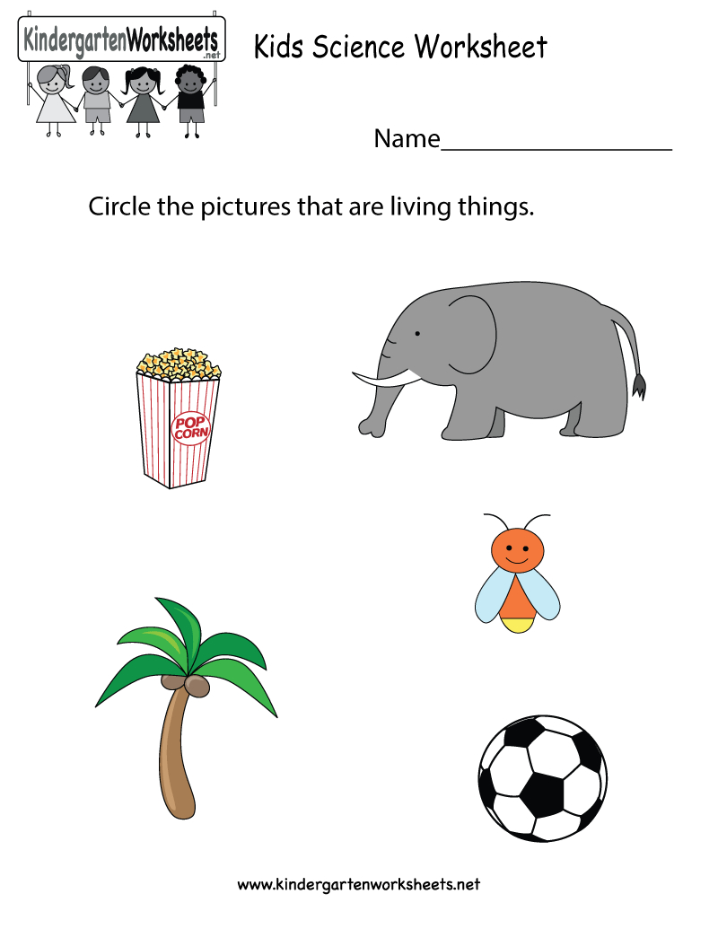 Free Printable Kids Science Worksheet For Kindergarten - Free Printable Worksheets For Kg1