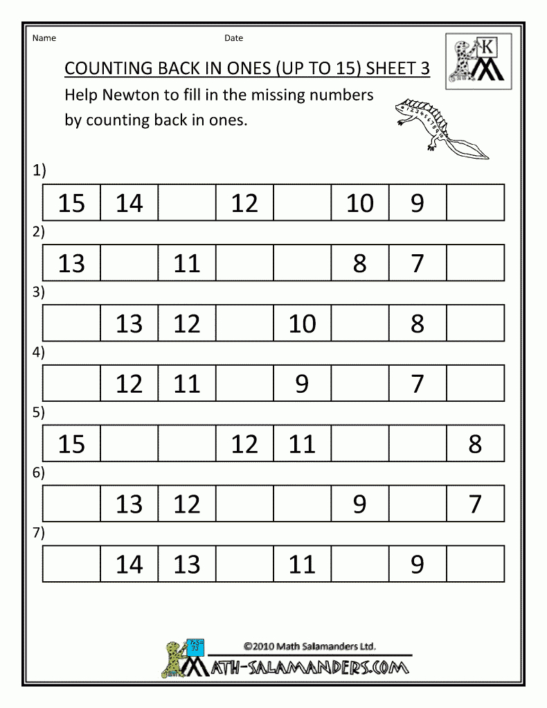 Free-Printable-Kindergarten-Math-Worksheets-Counting-Back-In-1S-To - Free Printable Counting Worksheets