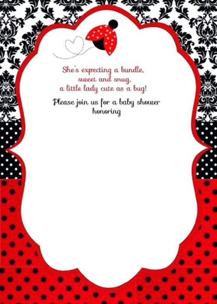 Free Printable Ladybug Baby Shower Invitations Templates | Pegs In - Free Printable Ladybug Baby Shower Invitations Templates