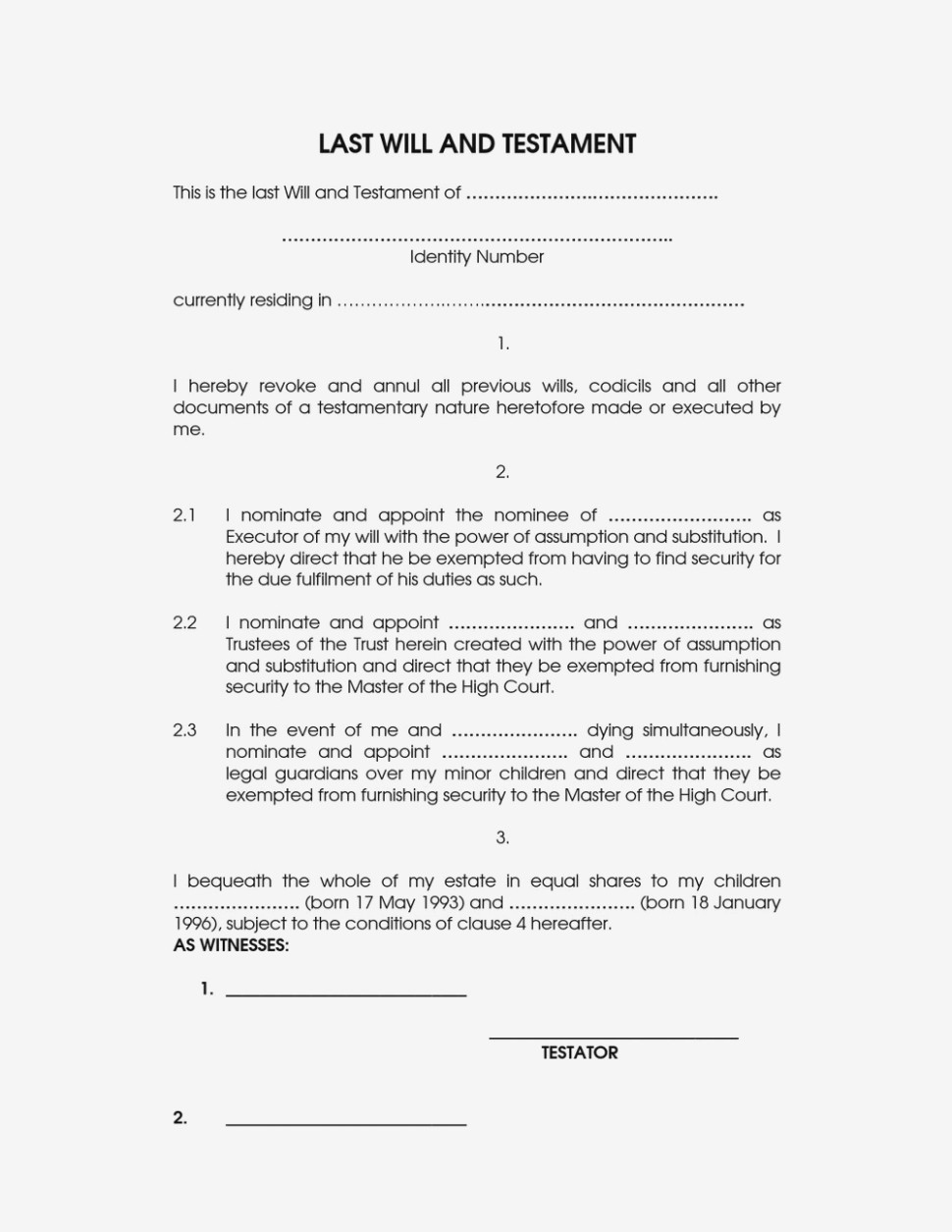 Free Printable Last Will And Testament Forms Uk | Resume Examples - Free Printable Last Will And Testament Forms