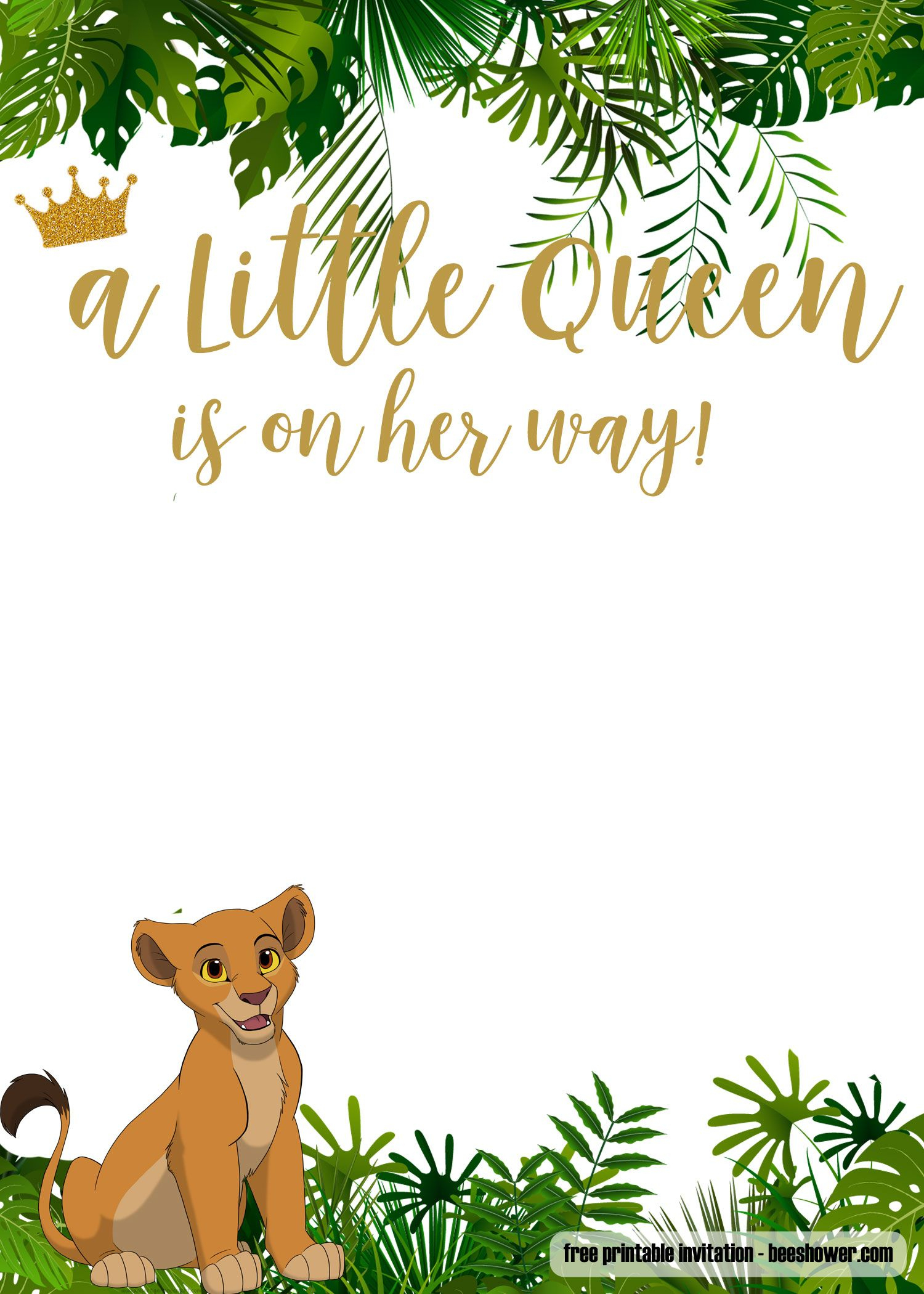 Free Printable Lion King Baby Shower Invitations | Free Printable - Free Printable Lion King Baby Shower Invitations