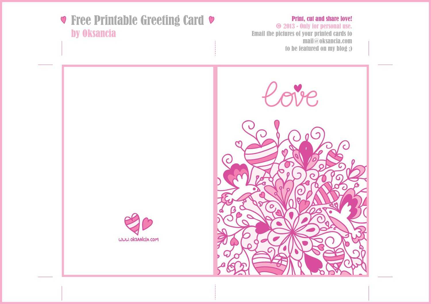 Free Printable Love Card Templates - Free Printable Love Greeting Cards