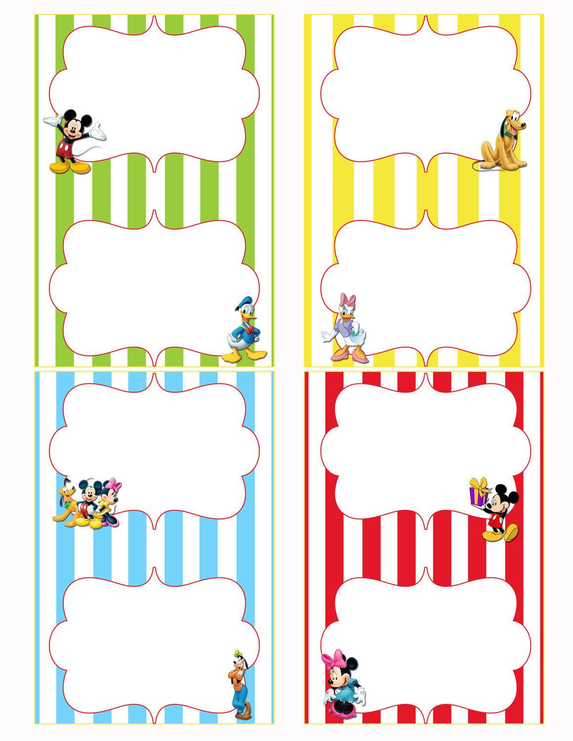 Free Printable Mickey Mouse Food Labels | Birthdays In 2019 - Free Printable Mickey Mouse Favor Tags