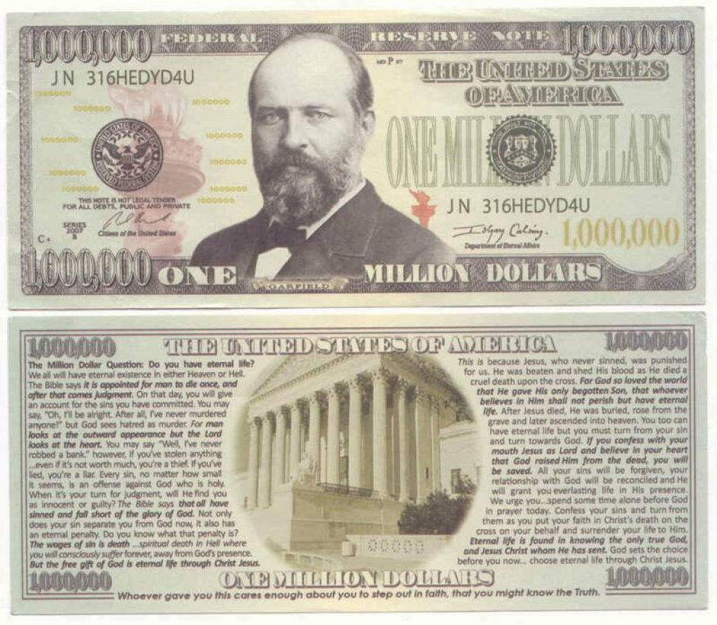Free Printable Million Dollar Bill | Free Printable - Free Printable Million Dollar Bill