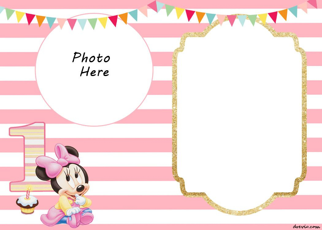 Free Printable Minnie Mouse 1St Invitation | Free Printable - Free Printable Mickey Mouse Birthday Invitations