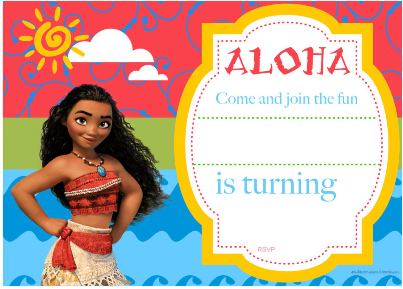 Free Printable Moana Birthday Invitation And Party | Free - Free Moana Printable Invitations