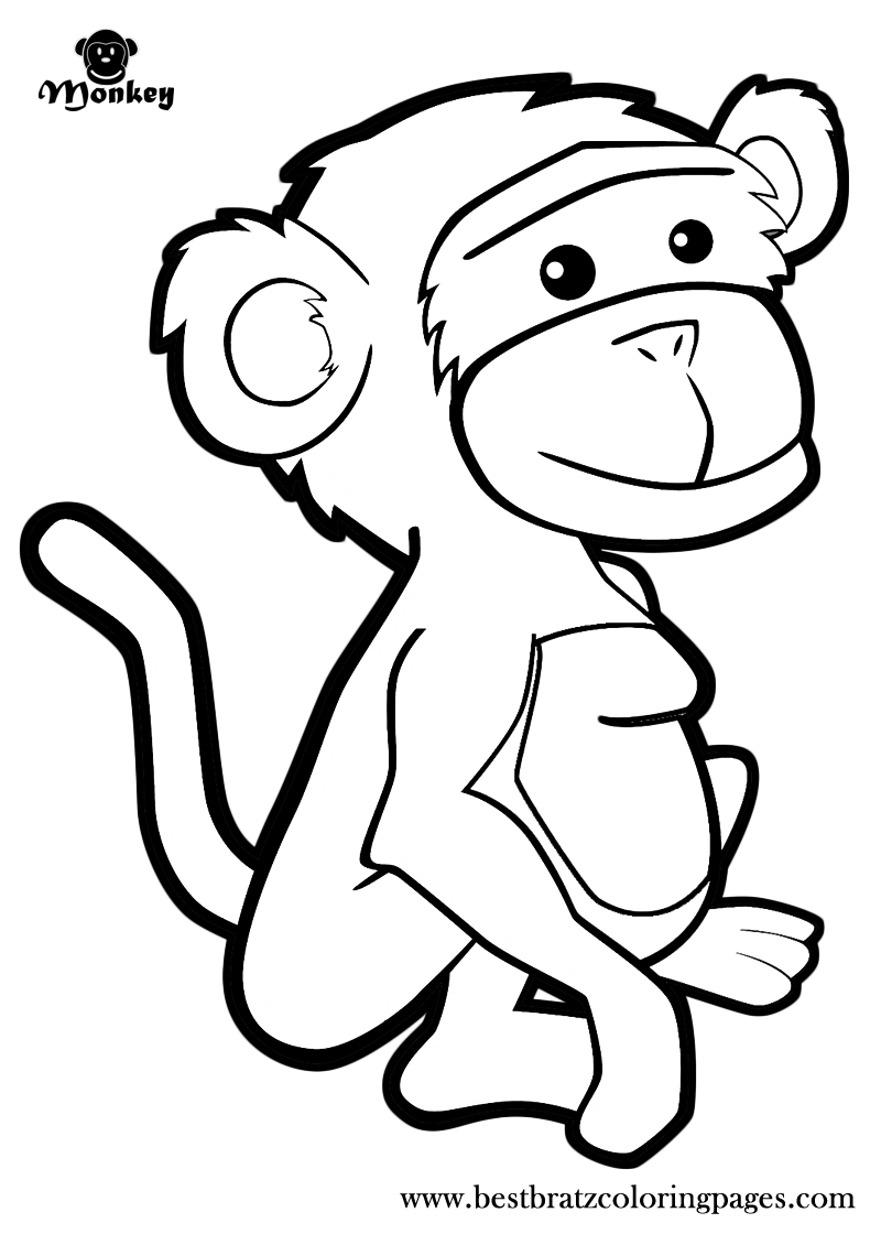 Free Printable Monkey Coloring Pages For Kids | Coloring Book - Free Printable Monkey Coloring Pages