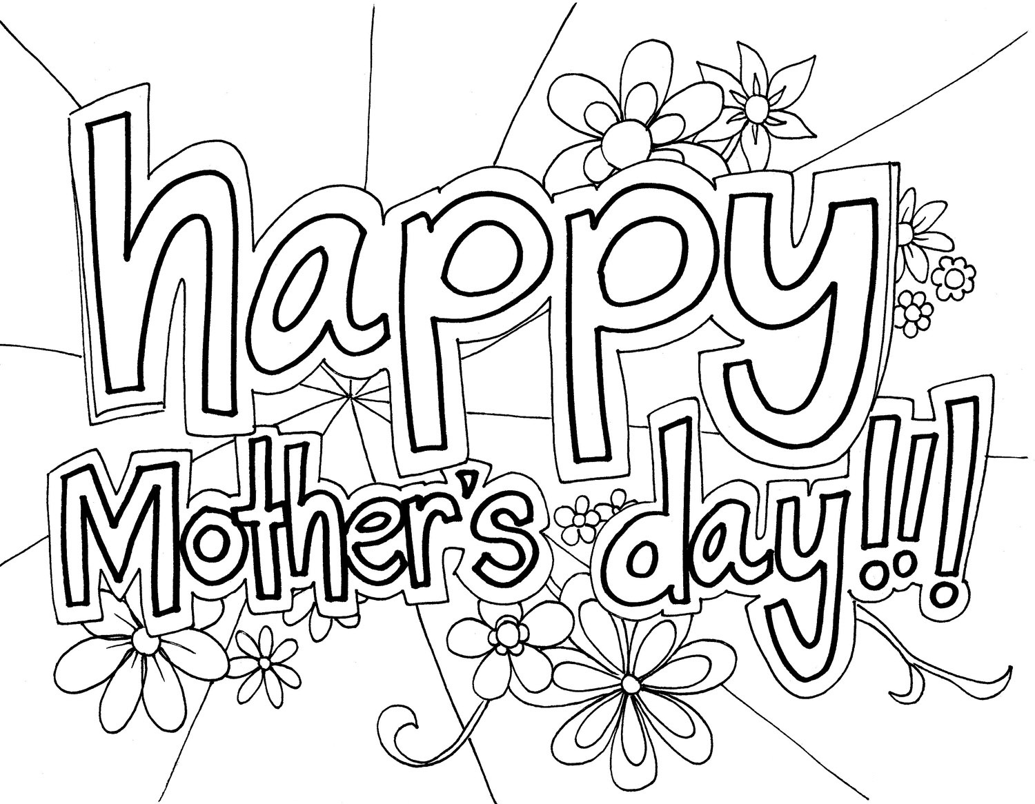 Free Printable Mothers Day Coloring Pages - Coloring Pages For Kids - Free Printable Mothers Day Coloring Pages