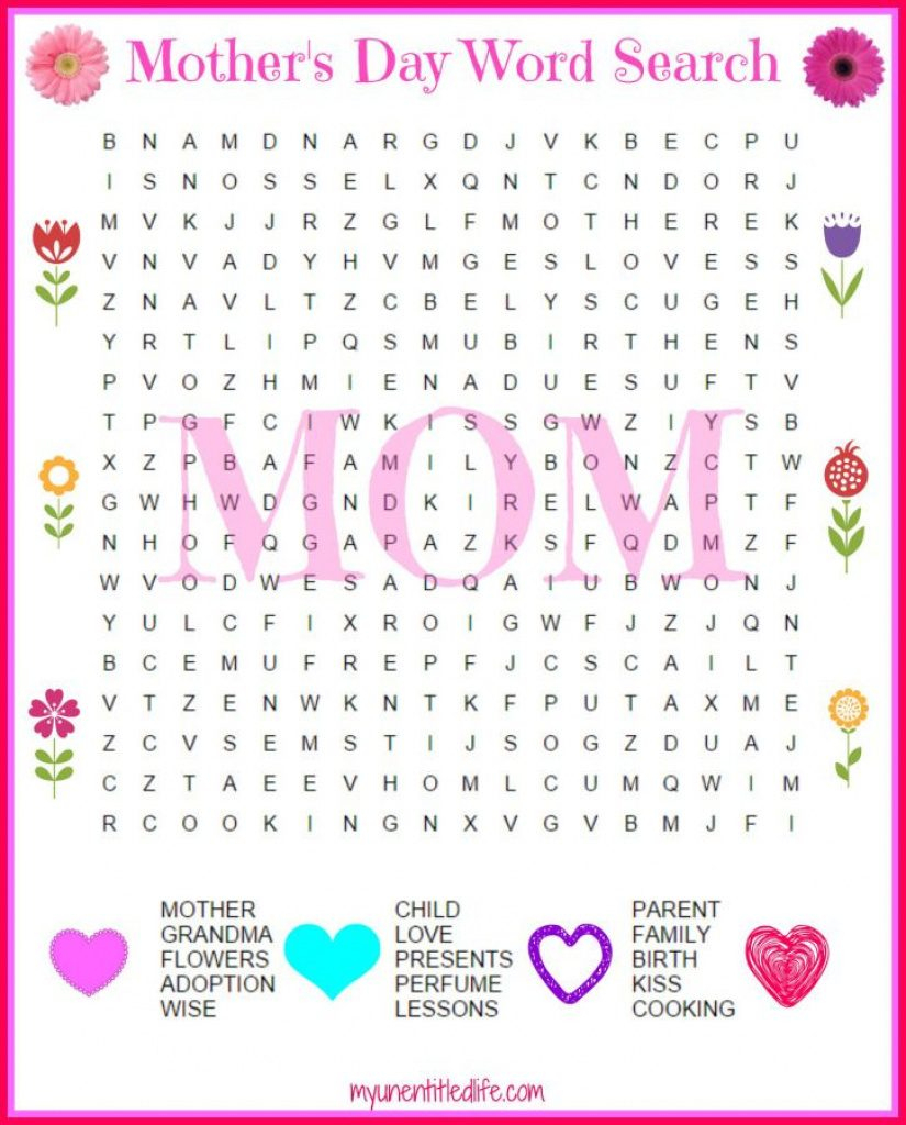 Free Printable Mother&amp;#039;s Day Games | Free Printable - Free Printable Mother&amp;#039;s Day Games