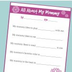 Free Printable Mother's Day Interview For Kids   No Time For Flash Cards   Free Printable Mother&#039;s Day Questionnaire