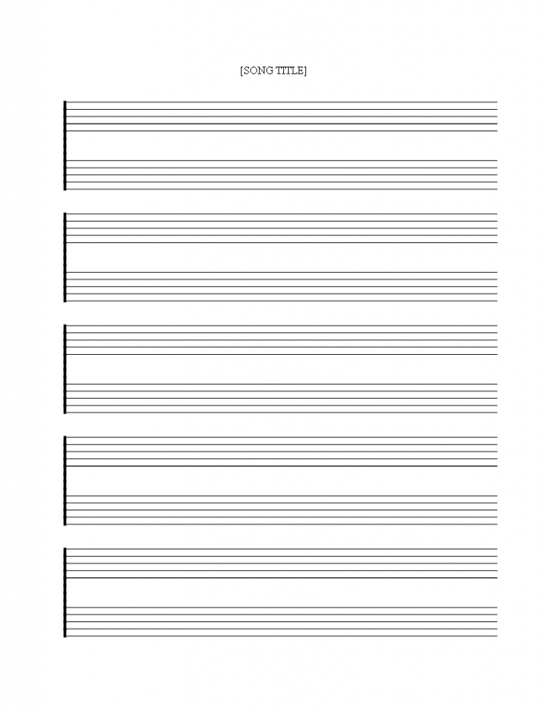 Free Printable Music Staff Sheet 5 Double Lines - Download This Free - Free Printable Staff Paper Blank Sheet Music Net