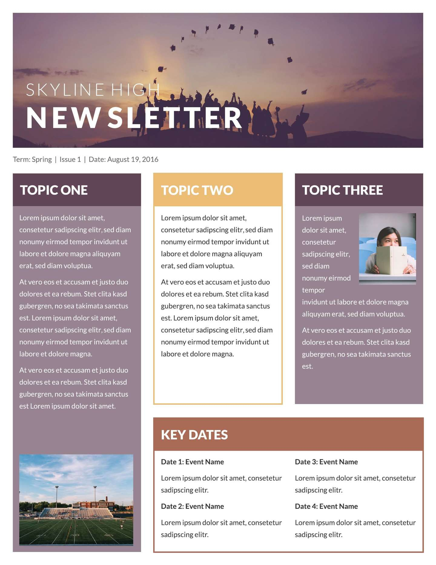 Free Printable Newsletter Templates &amp;amp; Email Newsletter Examples - Free Printable Newsletter Templates