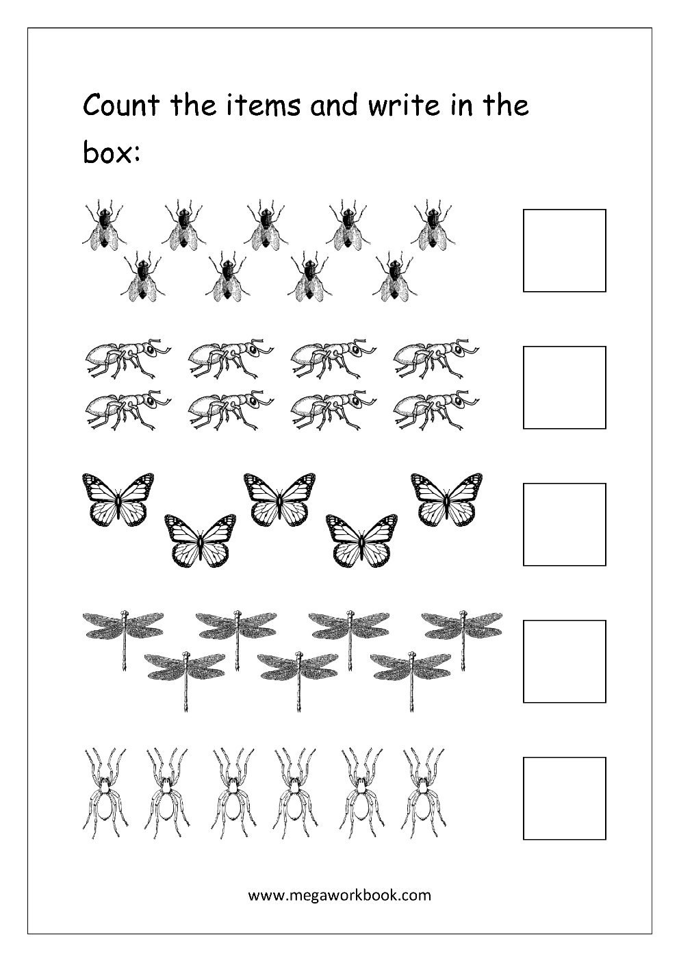 Free Printable Number Counting Worksheets - Count And Match - Count - Free Printable Counting Worksheets 1 10