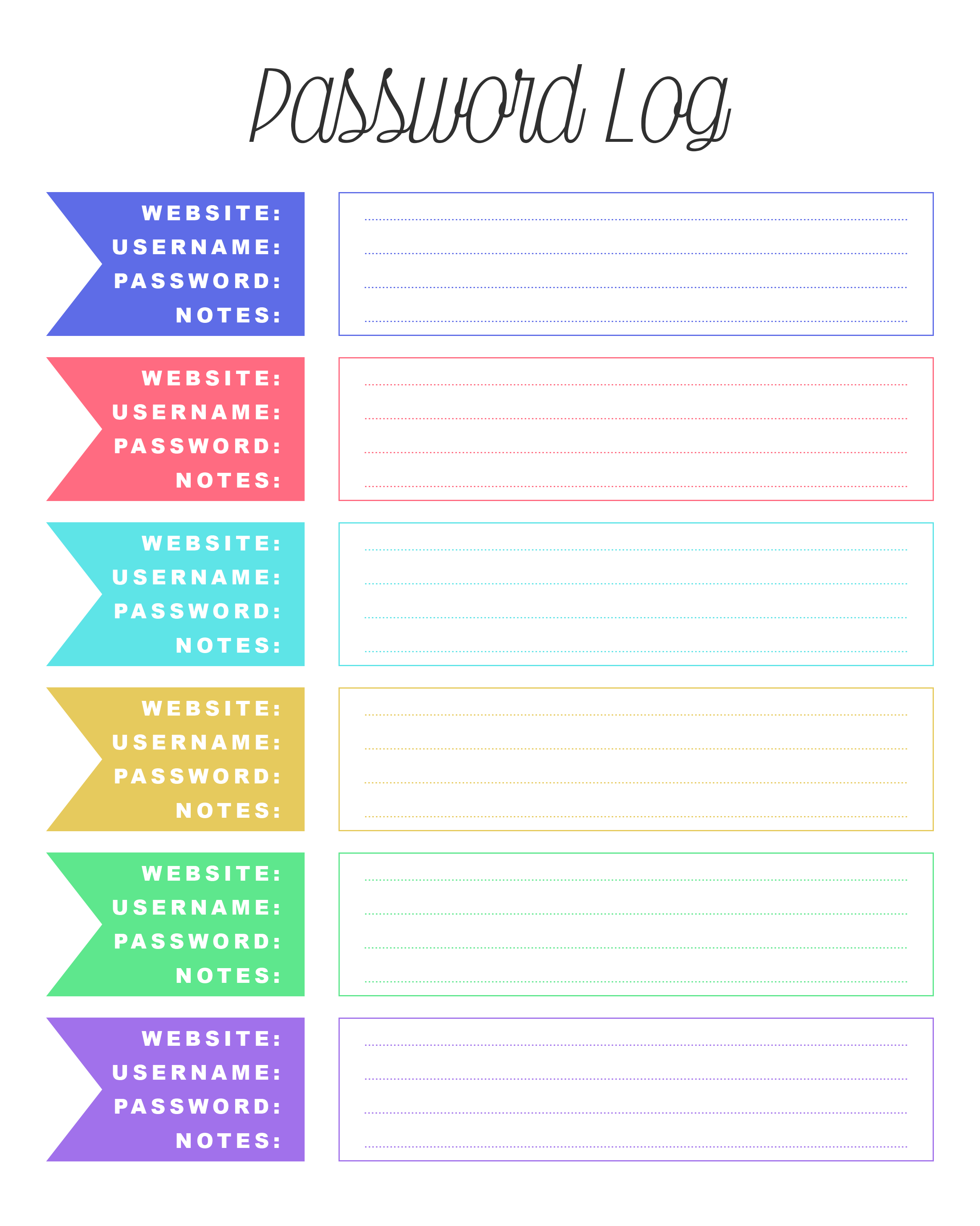 Free Printable Password Log In | Organized :) | Pinterest | Password - Free Printable Password Log