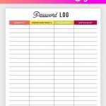 Free Printable Password Log   Organize Your Life Printables! | 21Day   Free Printable Password Organizer