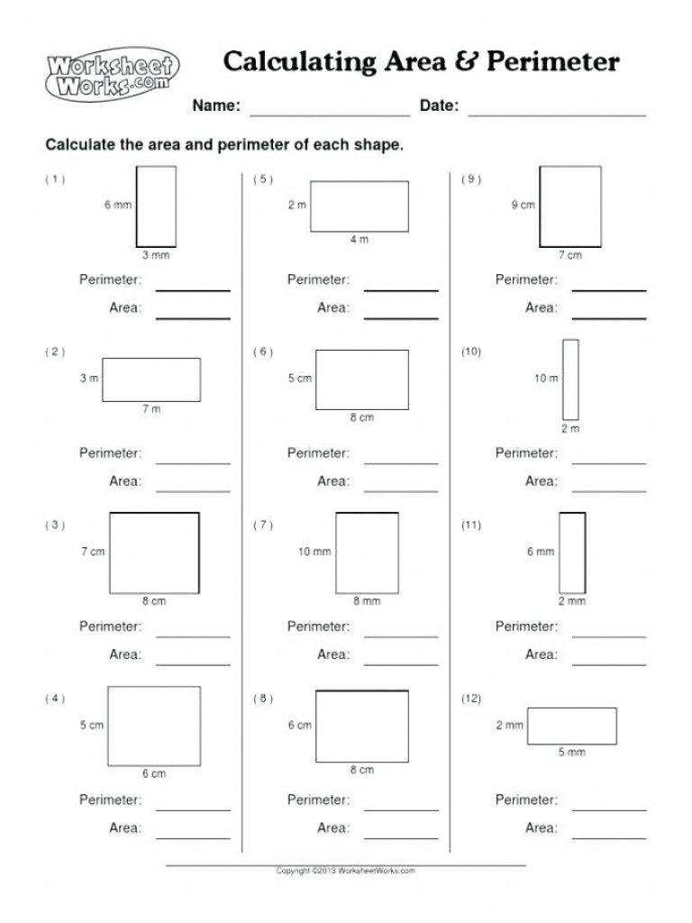 Free Printable Perimeter Worksheets 3Rd Grade | Free Printable - Free Printable Perimeter Worksheets 3Rd Grade