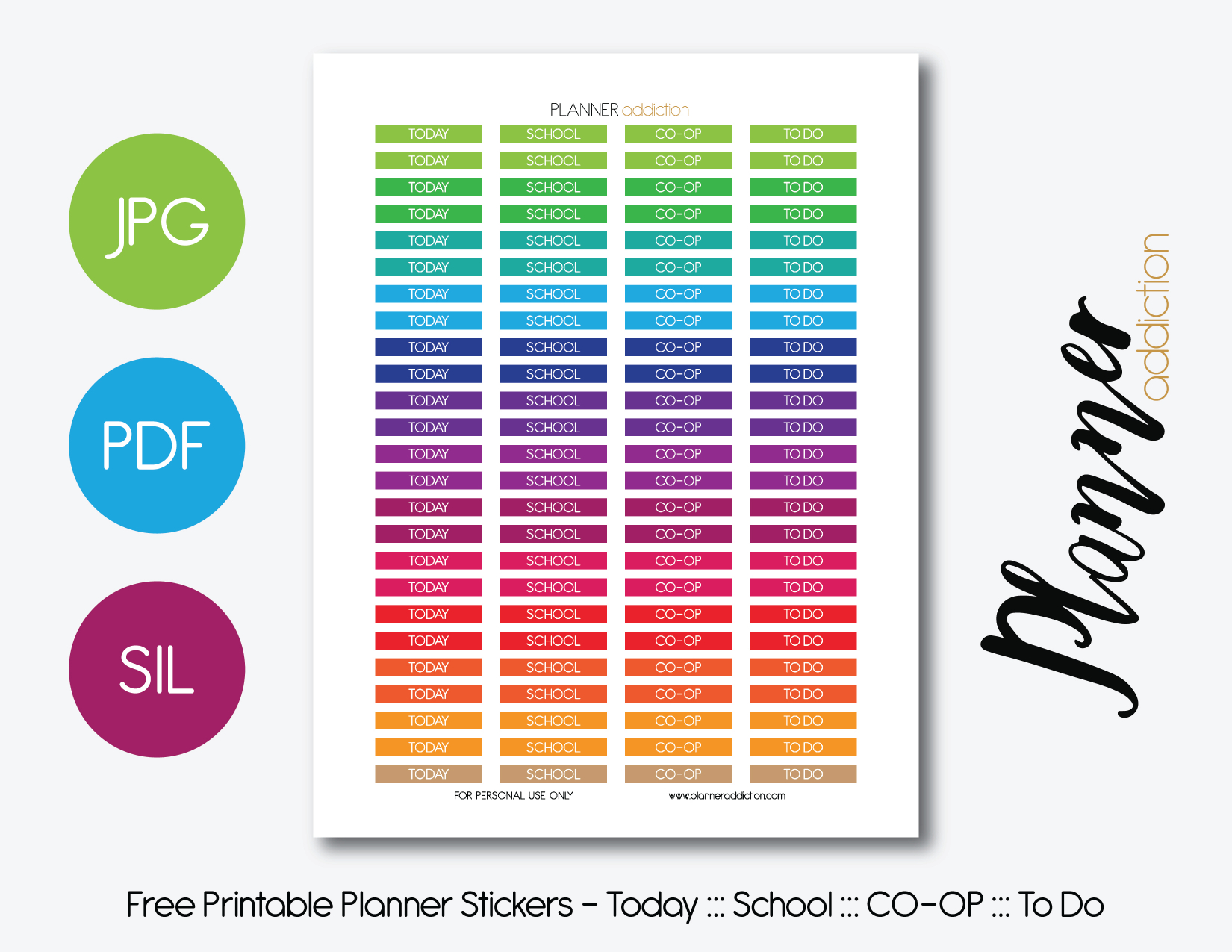 Free Printable Planner Stickers – Planner Addiction - Free Printable Planner Stickers Pdf