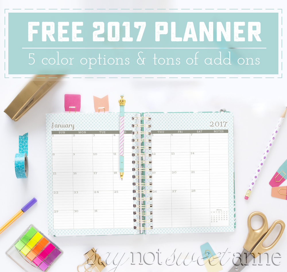 Free Printable Planners 2017 - 1.11.hus-Noorderpad.de • - Free Printable Agenda 2017