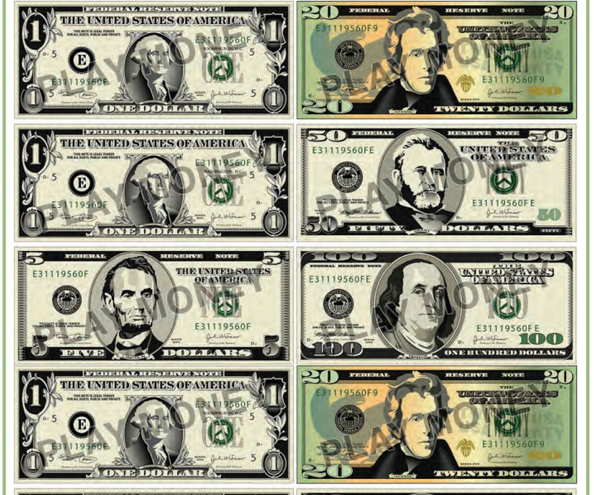 Free Printable Play Money - Familyeducation - Free Printable 100 Dollar Bill