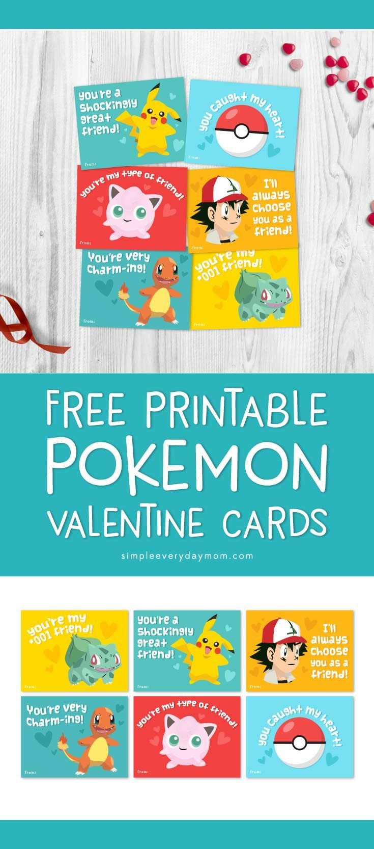 Free Printable Pokemon Valentines Cards Your Kids Will Be Begging For - Free Printable School Valentines Cards