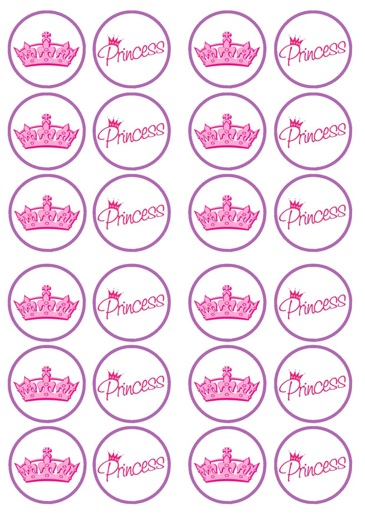 Free Printable Princess Birthday Cupcake Toppers | Princess - Free Printable Barbie Cupcake Toppers