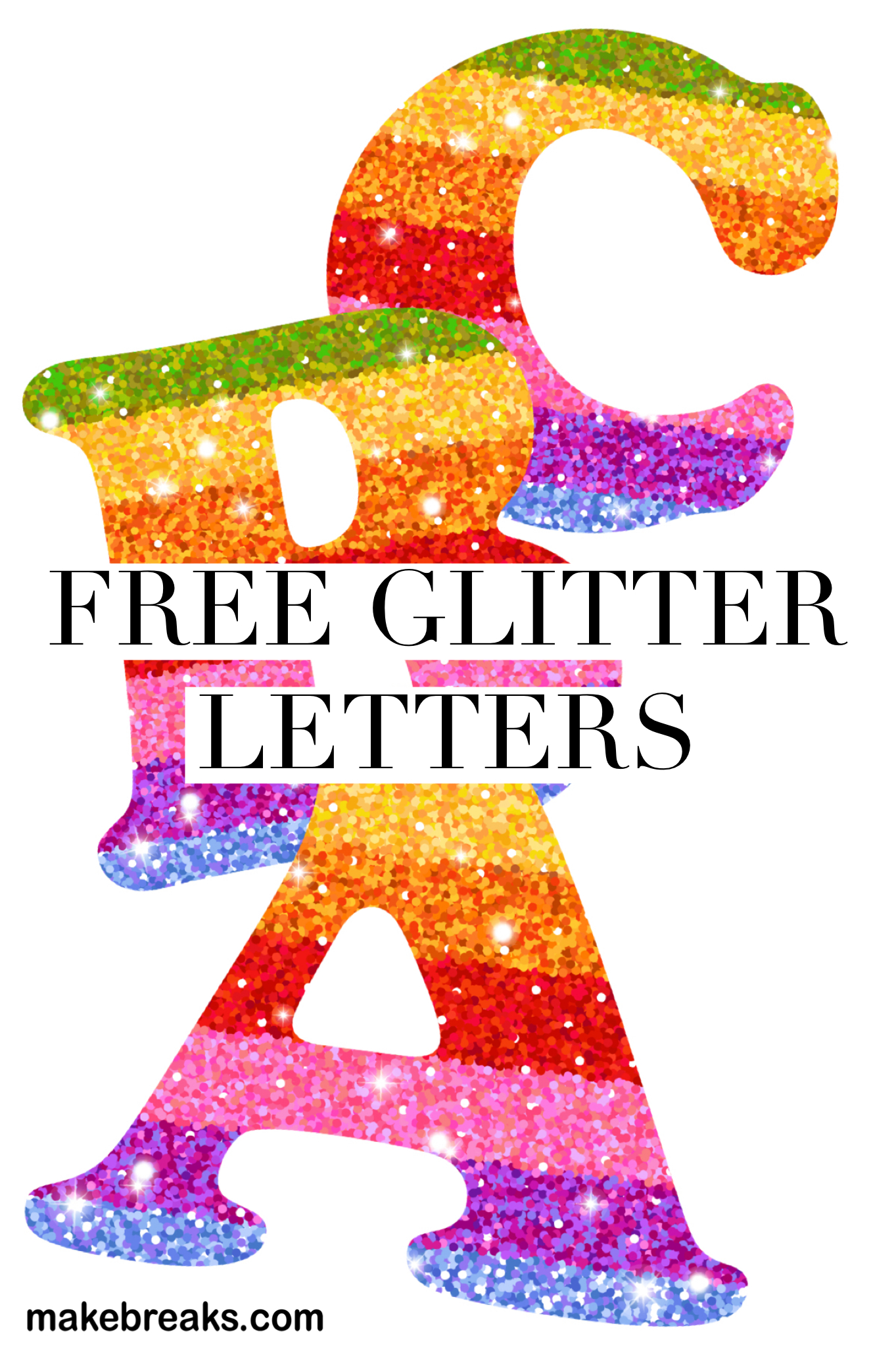 Free Printable Rainbow Letters