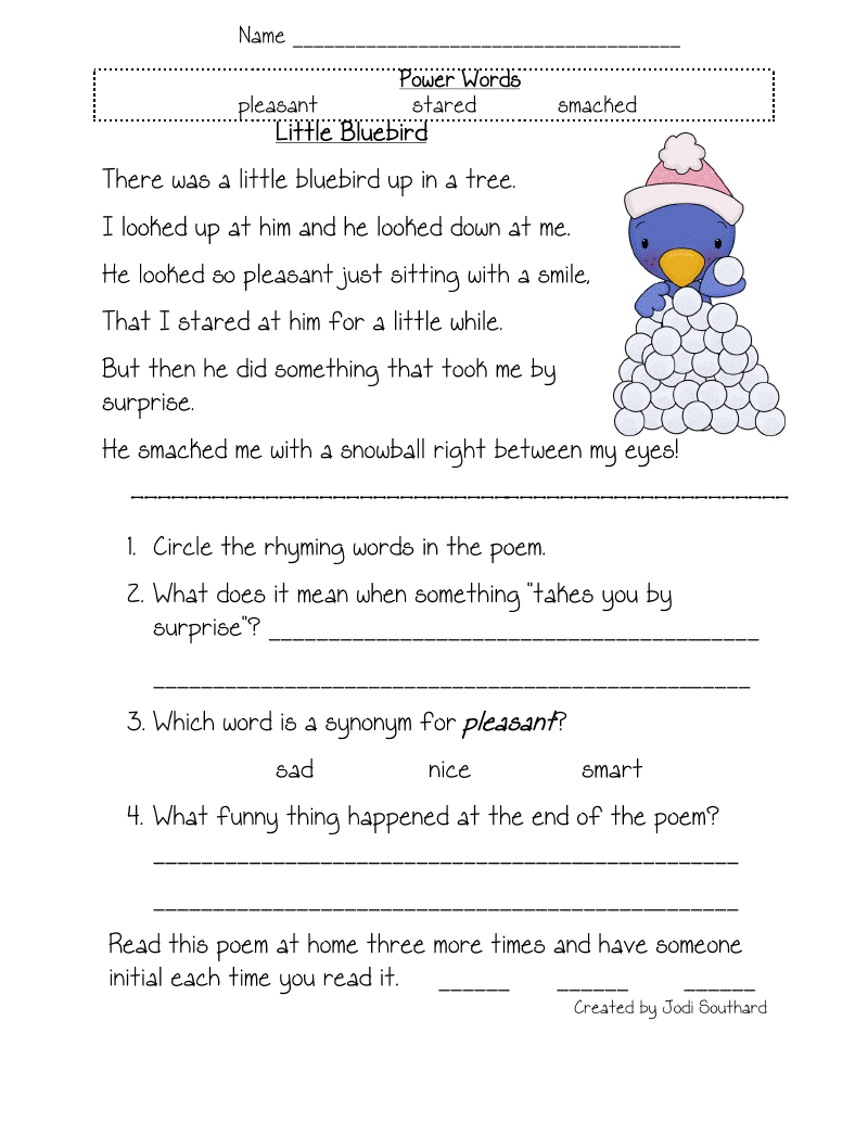 Free Printable Reading Comprehension Worksheets For Kindergarten - Free Printable Reading Comprehension Worksheets For Adults