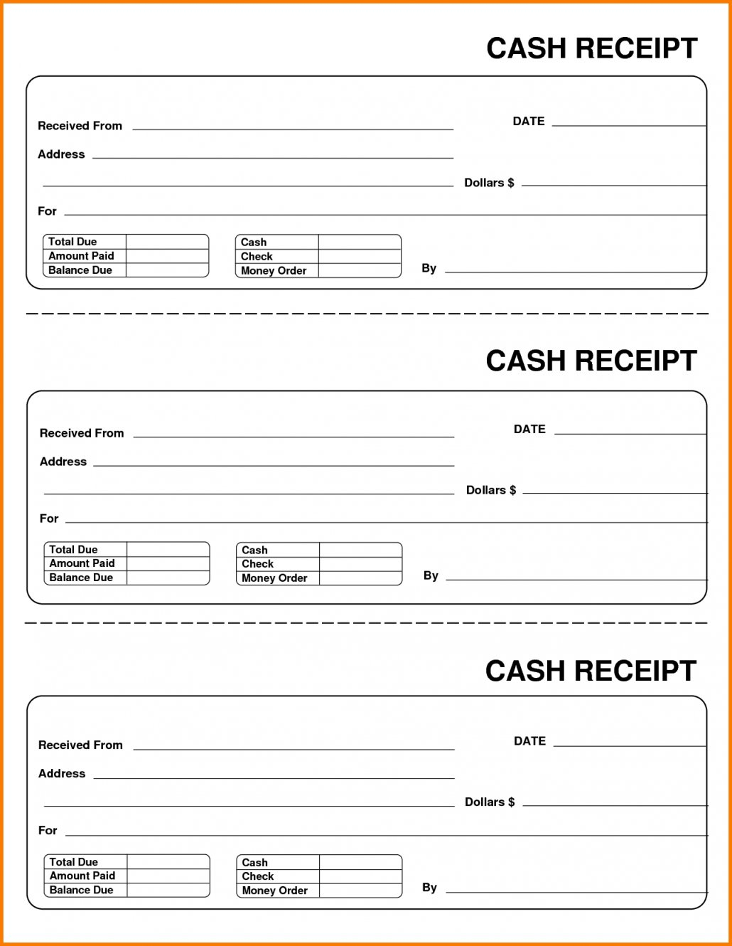 Free Printable Receipt Template | Backmentor - Free Printable Receipt Template