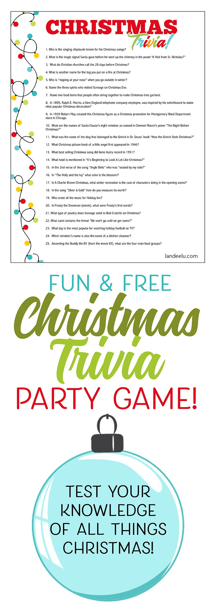 Free Printable Religious Christmas Trivia Games – Festival Collections - Free Printable Religious Christmas Games