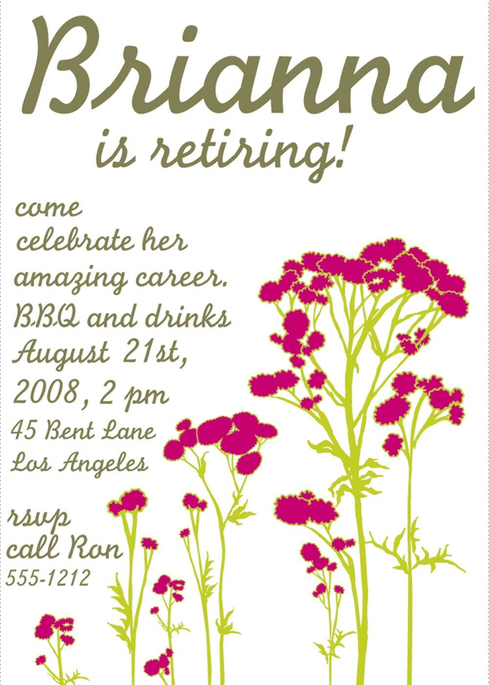 Free Printable Retirement Party Invitations Templates | Betsy&amp;#039;s - Free Printable Retirement Cards