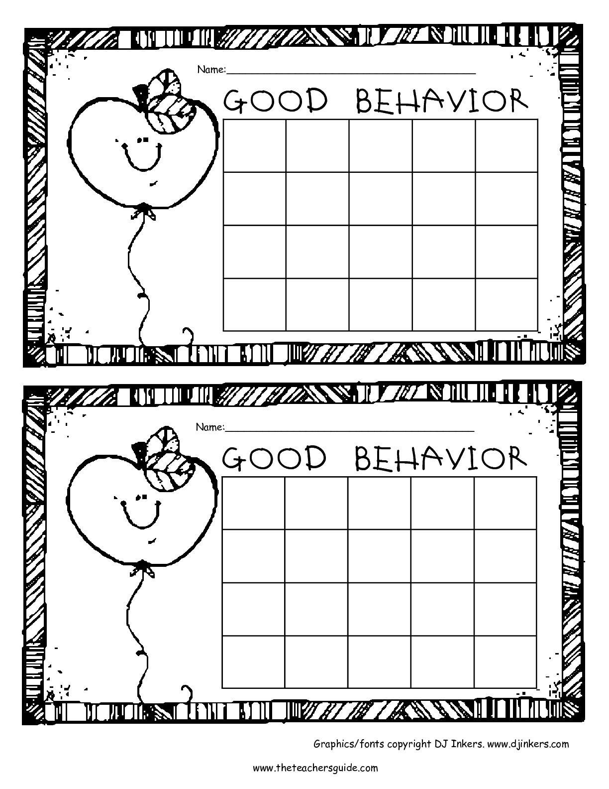 Free Printable Reward And Incentive Charts - Free Printable Behavior Charts