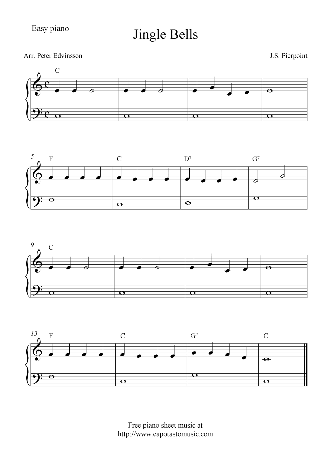 Free Printable Sheet Music For Piano | Notalar | Pinterest | Easy - Christmas Music For Piano Free Printable